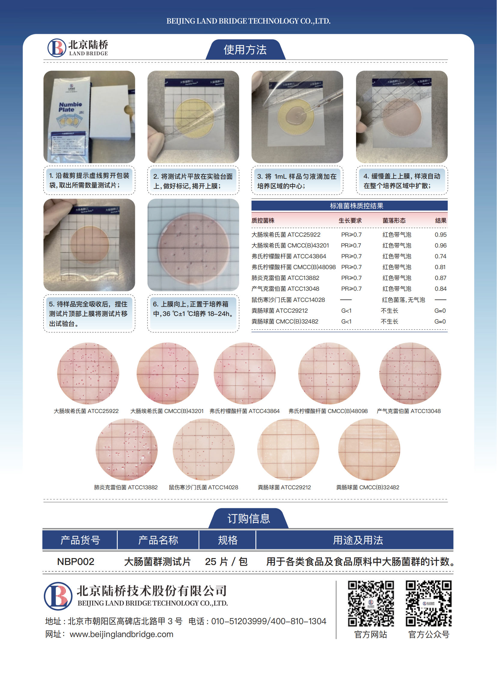 告別繁瑣，助力高效！北京陸橋隆重推出Numbio Plate?大腸菌群測試片